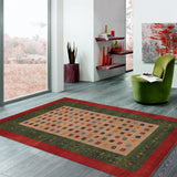 Pasargad Tribal Collection Hand-Knotted Lamb's Wool Area Rug 028426-PASARGAD