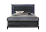 Haiden Contemporary Bed Weathered Black Finish 28427EK-ACME