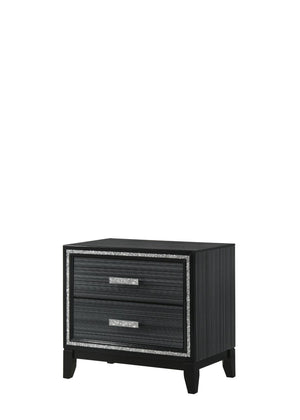 Haiden Contemporary Nightstand Weathered Black Finish 28433-ACME