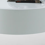 16' White Lacquer Stainless Steel Nightstand