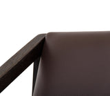 29' Brown Eco Leather Lounge Chair