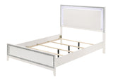 Haiden Contemporary Bed White Finish 28447EK-ACME