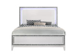 Haiden Contemporary Bed White Finish 28447EK-ACME