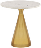 Emery Marble Contemporary End Table