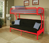 Twin Over Full Metal Tube Futon Bunk Bed