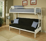 78' X 41' X 65' White Metal Tube Futon Bunk Bed