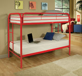 78' X 41' X 60' Twin Over Twin Red Metal Tube Bunk Bed