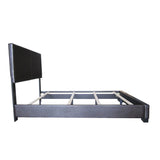 86' X 63' X 47' Queen Black Pu Panel Bed