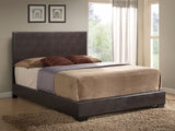 86' X 79' X 47' Brown Pu Eastern King Panel Bed