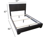 82' X 57' X 47' Full Black Pu Panel Bed