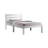 Popular White Twin Size Wood Slat Bed