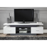 59' X 16' X 19' White And Gray Mdf Tv Stand