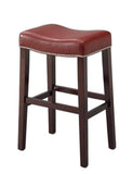 19' X 14' X 26' 2pc Red And Espresso Counter Height Stool