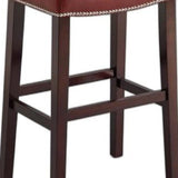 19' X 14' X 26' 2pc Red And Espresso Counter Height Stool