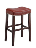 20' X 15' X 30' 2pc Red And Espresso Bar Stool