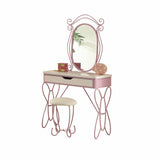 Lilac and White Butterfly Design Desk Vanity Dressing Table