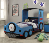 83' X 44' X 51' Blue Red And Black Train Metal Twin Bed