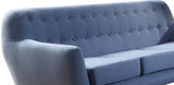 78' X 31' X 35' Blue Linen Sofa
