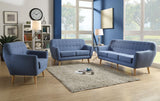 35' X 31' X 35' Blue Linen Chair