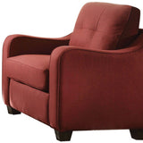 34' X 31' X 35' Red Linen Chair