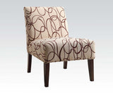 30' X 23' X 33' Fabric And Espresso Accent Chair