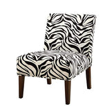 30' X 22' X 33' Fabric And Espresso Accent Chair