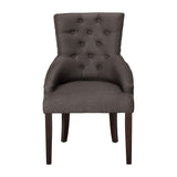 25' X 27' X 38' 2pc Gray Fabric And Walnut Side Chair