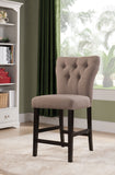 26' X 21' X 41' 2pc Light Brown Linen And Walnut Counter Height Chair