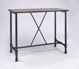 23.5' X 47.5' X 41' Oak And Black Bar Table