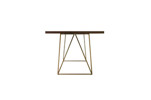 VIG Furniture Modrest Marcia Modern Tobacco & Antique Brass Dining Table VGGU2857DT-A