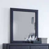 2-Tone Gray Upholstered Accent Vanity Mirror