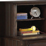 49' X 12' X 16' Antique Charcoal Brown Desk Hutch