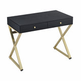 42' X 19' X 31' And Brass Particle Board Desk
