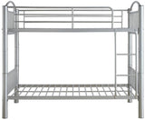 78' X 44' X 67' Twin Over Twin Silver Metal Bunk Bed