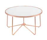 34' X 34' X 18' And Rose Gold Coffee Table