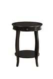 Vintage Look Black Wood End Table with Storage