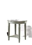 24' X 24' X 24' Antique Green Solid Wood End Table