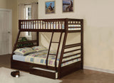 79' X 56' X 65' Epresso Pine Wood Twin Over Full Bunk Bed