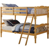 81' X 43' X 60' Twin Over Twin Pine Wood Bunk Bed