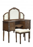 46' X 19' X 35' Oak Wooden Vanity Desk And Stool