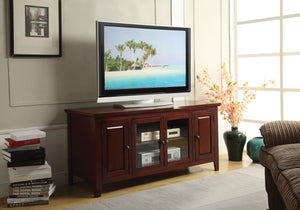 55' X 20' X 26' Cherry Solid Poplar Wood Tv Stand