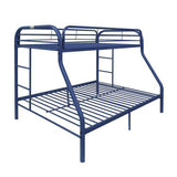 78' X 54' X 60' Twin Over Full Blue Metal Tube Bunk Bed