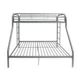 78' X 54' X 60' Twin Over Full Silver Metal Tube Bunk Bed