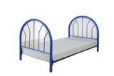 Blue Metal Twin Headboard And Footboard