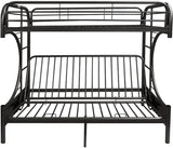 78' X 41' X 65' Twin Over Full Black Metal Tube Futon Bunk Bed