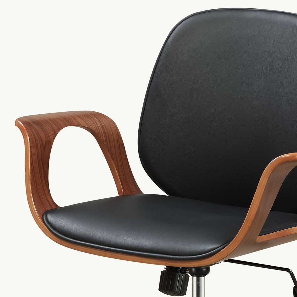 26' X 22' X 34' Black And Walnut Office Chair