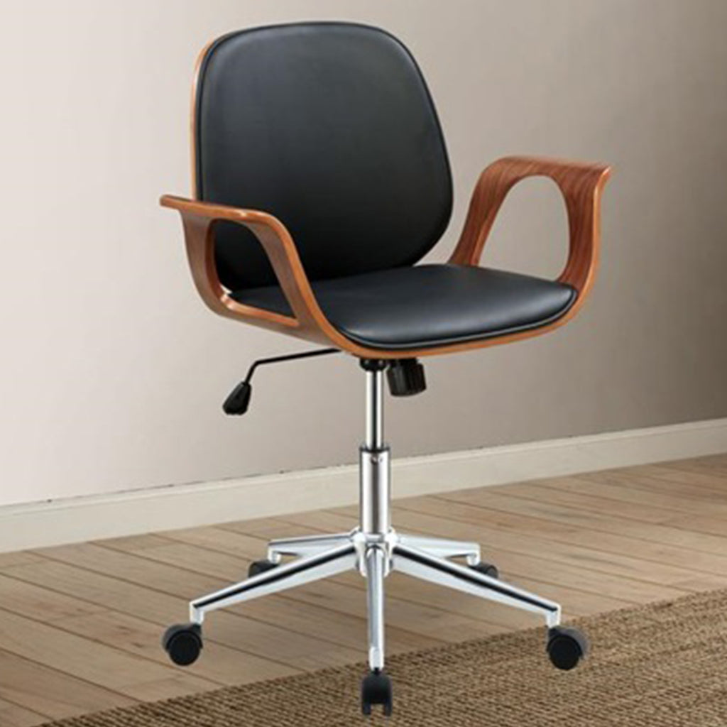 26' X 22' X 34' Black And Walnut Office Chair
