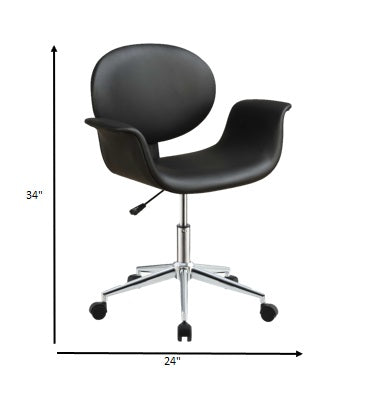 27' X 24' X 34' Black Pu Office Chair