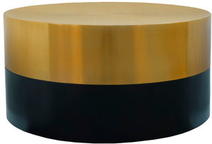 Sun Iron Contemporary Black / Gold Coffee Table - 32" W x 32" D x 15.5" H