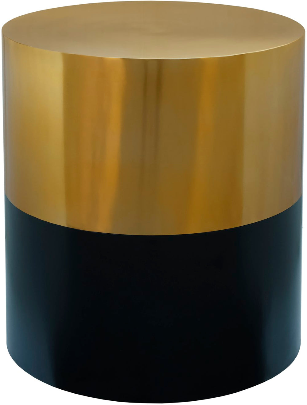 Sun Iron Contemporary Black / Gold End Table - 20" W x 20" D x 22" H